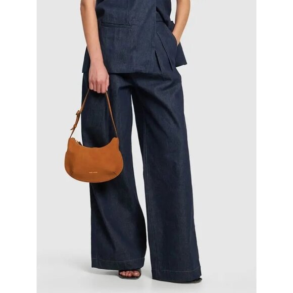 Manu Atelier Ilda Suede Shoulder Bag in Tan - Picture 2 of 5